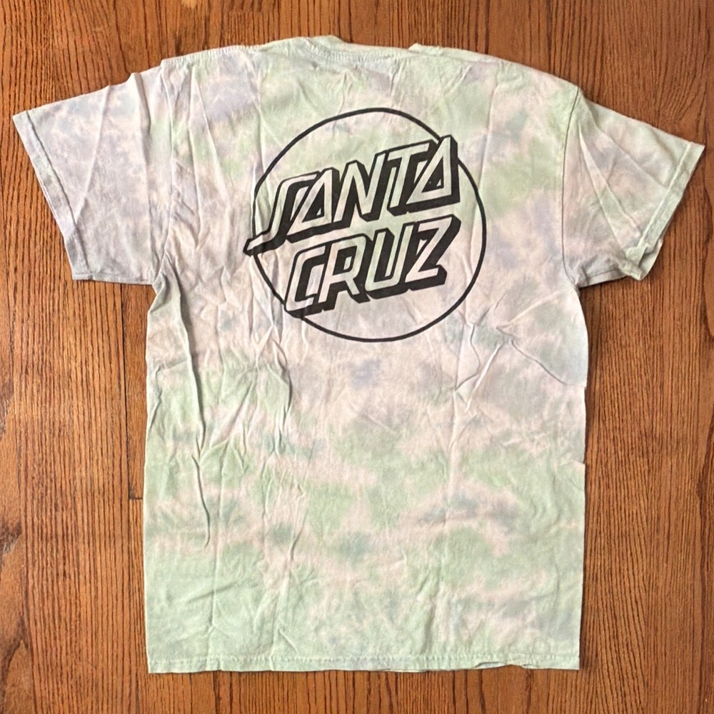 Santa Cruz Men's Tie-Dye Logo Graphic Crew Neck T-Shirt Short Sleeve Size M
